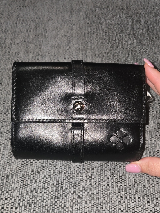 Handbags - Patricia  Nash Black Leather Women's Fold-Over Wallet